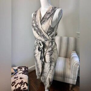 Paper Heart Women's Sleeveless Snake Print Wrap Dress - Size S